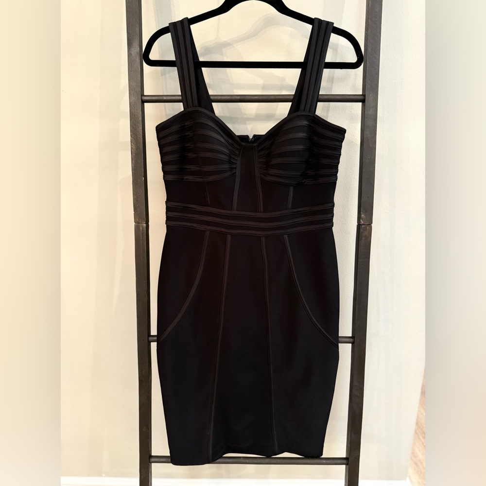 Cache Black Midi Dress